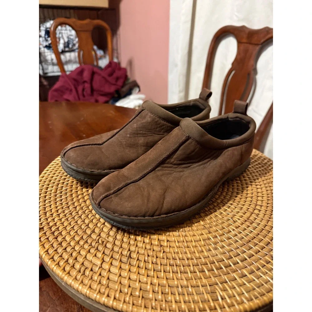 Dr Scholls Womens Brown Leather Center Seam Slip On Loafers Size 8 M 86720-8